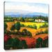 Alcott Hill® Golden Hills Painting Print on Wrapped Canvas in Blue/Green/Yellow | 14 H x 14 W x 2 D in | Wayfair ALCT4838 27802498