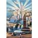 Buyenlarge Modern Deco Empire Vintage Advertisement on Wrapped Canvas in Blue/Brown | 30 H x 20 W x 0.5 D in | Wayfair 0-587-27599-5