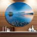 Design Art 'Green Isle at Stony Coast' Photographic Print on Metal in Blue | 23 H x 23 W x 1 D in | Wayfair MT14277-C23