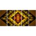 Design Art 'Cabalistic Yellow Fractal Design' Graphic Art Print Multi-Piece Image on Canvas in Black/Brown/Yellow | 28 H x 60 W x 1 D in | Wayfair