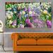 Design Art 'Spring Flowers in Keukenhof Park' 4 Piece Photographic Print on Metal Set Canvas in Indigo | 28 H x 48 W x 1 D in | Wayfair MT14597-271