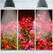 Design Art 'Small Flowers in Spring Photo' 3 Piece Photographic Print on Metal Set Canvas in Red | 28 H x 36 W x 1 D in | Wayfair MT14144-3P