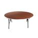 Circular Folding Table Wood/Metal in Black/Brown/Red AmTab Manufacturing Corporation | 29" H x 66" W x 66" D | Wayfair R66PM