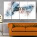 Design Art 'Man Playing a Guitar Watercolor' 4 Piece Graphic Art on Metal Set Canvas in White | 28 H x 48 W x 1 D in | Wayfair MT14553-271