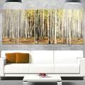 Design Art ' Fall Forest w/ Thick Trees' 5 Piece Photographic Print on Metal Set Canvas in Green | 28 H x 60 W x 1 D in | Wayfair MT14002-401