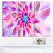 Design Art 'Huge Pink Blue Fractal Flower' Graphic Art Print Multi-Piece Image on Canvas in Blue/Pink | 28 H x 36 W x 1 D in | Wayfair PT15638-3P