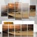 Design Art 'Beautiful Fantasy Terrain' 5 Piece Photographic Print on Set 32.0 H x 60.0 W x 1.0 D in/orange/redCanvas in Brown | Wayfair MT14852-373