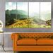 Design Art 'Caucasus Mountains Panorama' 4 Piece Photographic Print on Metal Set Canvas in Green | 28 H x 48 W x 1 D in | Wayfair MT12551-271