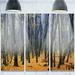 Design Art 'Dark Woods in Autumn Forest' 3 Piece Photographic Print on Metal Set Metal in Green/Indigo | 28 H x 36 W x 1 D in | Wayfair MT13953-3P