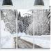 Design Art 'Foggy Winter Road in Slovenia' 3 Piece Photographic Print on Metal Set Canvas in White | 28 H x 36 W x 1 D in | Wayfair MT14725-3P