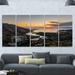 Design Art 'Ezaro Panorama Galicia Spain' Photographic Print Multi-Piece Image on Canvas in Gray/Orange | 28 H x 60 W x 1 D in | Wayfair