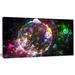 Design Art 'Multi-Color Fractal Spherical Bubbles' Graphic Art on Wrapped Canvas Metal in Black/Green/Pink | 16 H x 32 W x 1 D in | Wayfair