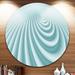 Design Art 'Fractal Rounded 3D Waves' Graphic Art Print on Metal in Blue | 23 H x 23 W x 1 D in | Wayfair MT9369-C23