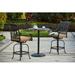 Astoria Grand Melchio 3-Piece Patio Counter Height Bar Set w/ Cushions and 30" Round Pedestal Bar Table Metal | 30 W x 30 D in | Wayfair