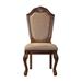 Lark Manor™ Hornberger Queen Anne Side Chair Wood/Upholstered/Fabric in Brown/Red | 45 H x 29 W x 23 D in | Wayfair