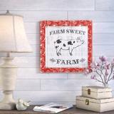 August Grove® Farmers Market I Vintage Advertisement on Wrapped Canvas in Black/Red/White | 12 H x 12 W x 0.75 D in | Wayfair ATGR5985 32046460