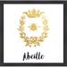 Ashton Wall Décor LLC 'Abeille' Framed Graphic Art Print Paper in Black | 16.5 H x 16.5 W x 1.19 D in | Wayfair 2234