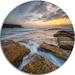 Design Art 'Bright Sydney Coastline View' Photographic Print on Metal in Blue/Brown | 23 H x 23 W x 1 D in | Wayfair MT9849-C23