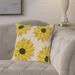 August Grove® Laniel Sunflower Outdoor Pillow Cover & Insert Polyester/Polyfill blend in Yellow | 20 H x 20 W x 7 D in | Wayfair ATGR8913 34521662