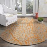 Gray/Orange 72 x 0.63 in Indoor Area Rug - Ivy Bronx Rigsby Hand-Hooked Wool Area Rug Viscose/Wool | 72 W x 0.63 D in | Wayfair BAYI8394 40777425