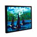 Highland Dunes 'Killer Whales' Framed Painting Print on Wrapped Canvas in Black | 18 H x 24 W x 2 D in | Wayfair BLMT3783 41789765