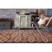 Brown/Red 90 x 60 x 0.75 in Indoor Area Rug - Bungalow Rose Donik Abstract Area Rug Wool, Cotton | 90 H x 60 W x 0.75 D in | Wayfair