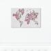Bungalow Rose Mapamundi Roses - Wrapped Canvas Graphic Art Print Canvas, Wood in Black | 30 H x 45 W x 1.5 D in | Wayfair BNGL7086 32999230