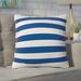 East Urban Home Darieus Indoor/Outdoor Striped Throw Pillow Polyester/Polyfill/Synthetic in Blue/Navy | 16 H x 16 W x 4 D in | Wayfair