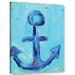 Breakwater Bay 'Nautical Anchor' Painting Print on Wrapped Canvas Metal in Blue | 32 H x 24 W x 2 D in | Wayfair BRWT6846 33617053