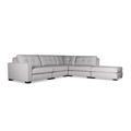 Gray Sectional - Wade Logan® Maggio 121" Wide Linen Corner Sectional Linen | 33 H x 121 W x 114 D in | Wayfair BSTU3206 45092882