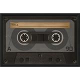 The Artwork Factory Cassette Tape Blank Framed Graphic Art Paper, Metal in Black/Gray | 16.63 H x 25.13 W x 1.13 D in | Wayfair 19638