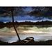 Buy Art For Less 'My Sunset Escape' by Ed Capeau Graphic Art on Wrapped Canvas in Black/Blue/Green, Size 18.0 H x 24.0 W x 1.5 D in | Wayfair