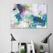 Brayden Studio® 'Spray Me III' Acrylic Painting Print on Wrapped Canvas Metal in Blue | 40 H x 60 W x 1.5 D in | Wayfair