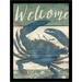 Buy Art For Less 'Blue Crab Welcome Poster' by Beth Albert Framed Graphic Art Paper in Black/Blue/Brown | 24 H x 18 W x 1 D in | Wayfair