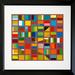 Buy Art For Less 'Color Study Collage 65' by Michelle Calkins Framed Graphic Art Paper, Glass in Blue/Red/Yellow | 20.5 H x 20.5 W x 1 D in | Wayfair