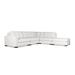 White Sectional - Wade Logan® Maggio 121" Wide Linen Corner Sectional Linen | 33 H x 121 W x 114 D in | Wayfair BSTU3206 45092880