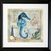 Buy Art For Less Map 'Nautical Seahorse' Framed Graphic Art Print Paper in Blue/Brown/Green | 18.5 H x 18.5 W x 1 D in | Wayfair