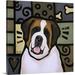 Harriet Bee 'St Bernard Pop Art' by Diethild Painting Print on Canvas in Blue/Brown/White | 30 H x 30 W x 1.25 D in | Wayfair