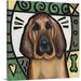 Harriet Bee 'Blood Hound Pop Art' by Diethild Painting Print on Canvas in Brown/Gray/Green | 16 H x 16 W x 1.25 D in | Wayfair