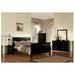 Charlton Home® Trafford Sleigh Bed Wood in Black | 47 H x 41 W x 85 D in | Wayfair 3EA6144873584B6B837332E5B2F3AA28