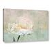 Ophelia & Co. 'Elegant White Peony' Graphic Art Print on Canvas Canvas, Cotton in Blue/Gray | 12 H x 18 W x 2 D in | Wayfair CHRL2393 38028659
