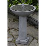 Campania International Cirrus Concrete Birdbath Fountain Concrete in Gray | 30.25 H x 20.5 W x 20.5 D in | Wayfair FT-246-GS