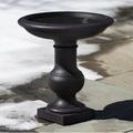 Campania International Balustrade Birdbath Concrete | 16.5 H x 15.5 W x 15.5 D in | Wayfair B-181-CB