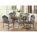 Darby Home Co Pemberville 5 Piece Outdoor Dining Set Wood/Metal in Brown | 29.5 H x 36 W x 36 D in | Wayfair FE464035C3404F13A6497CD9E077918E