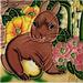 Continental Art Center Rabbit 4x4" Ceramic Art Tile Wall Décor & Drink Holder Ceramic in Brown/Gray/Green | 4 H x 4 W x 0.3 D in | Wayfair SD080