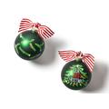 Coton Colors Our First Christmas Tree Glass Ball Ornament Glass in Green | 3.94 H x 3.94 W x 3.94 D in | Wayfair CHMAS-OFCTREE