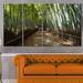 Design Art 'Wide Pathway in Bamboo Forest' 4 Piece Wrapped Canvas Photographic Print Set on Canvas in Brown/Green | 28 H x 48 W x 1 D in | Wayfair