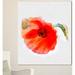 Design Art 'Large Red Poppy on White Back' Painting Print on Wrapped Canvas in Red/White | 60 H x 28 W x 1.5 D in | Wayfair PT13885-28-60