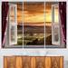 Design Art Open Window to Rural Landscape - 3 Piece Graphic Art on Wrapped Canvas Set Canvas in Brown/Red/White | 28 H x 36 W x 1 D in | Wayfair