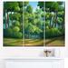 Design Art Jungle w/ Dense Trees - 3 Piece Graphic Art on Wrapped Canvas Set Canvas in Green | 28 H x 36 W x 1 D in | Wayfair PT11410-3P